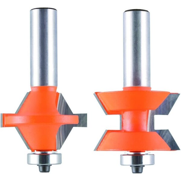 2-Pcs Edge Banding Bit Set, 1-37/64-Inch, 1/2-Inch Shank